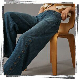 High-Rise Flare Break-Away A-Line Jeans (26) by Pilcro